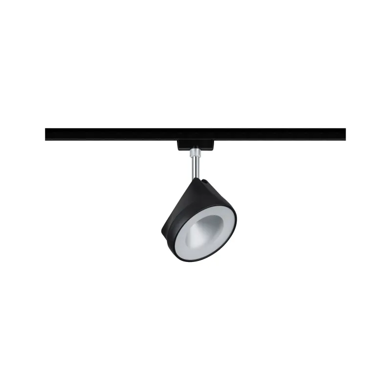 Spot URail Arena 1x15W Noir mat/ Chrome 230 V métal 4000K gradable ...