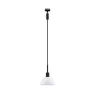 URail Suspen. Sarrasani max 20W E14 Noir Mat/Opale 230V Métal Verre...