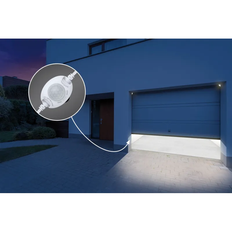 Night PIR Sensor Function MaxLED 24V DC max 144W Blanc plastique - ...
