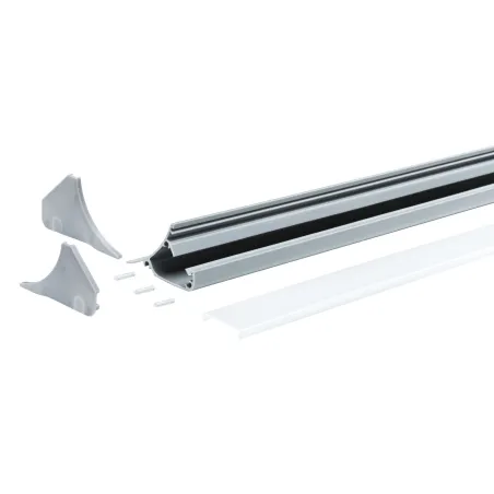 Function Corner Profil 100cm Gris synthétique - Pas cher
