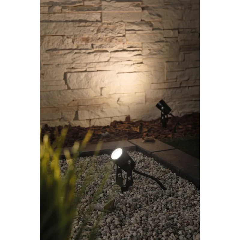 Extérieur Plug+Shine spot 3W IP65 3000K Black - Pas cher