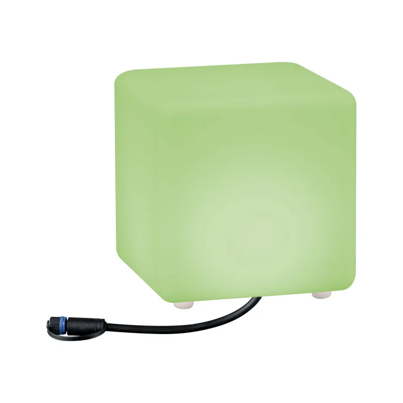 Objet lumineux ext. Plug&Shine Cube IP67 RGBW 24V ZigBee - Pas cher