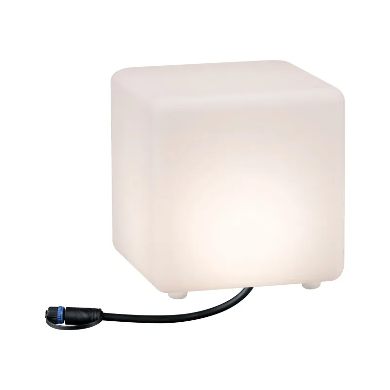Objet lumineux ext. Plug&Shine Cube IP67 RGBW 24V ZigBee - Pas cher