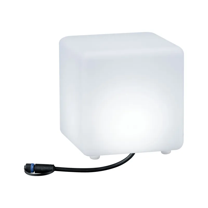 Objet lumineux ext. Plug&Shine Cube IP67 RGBW 24V ZigBee - Pas cher