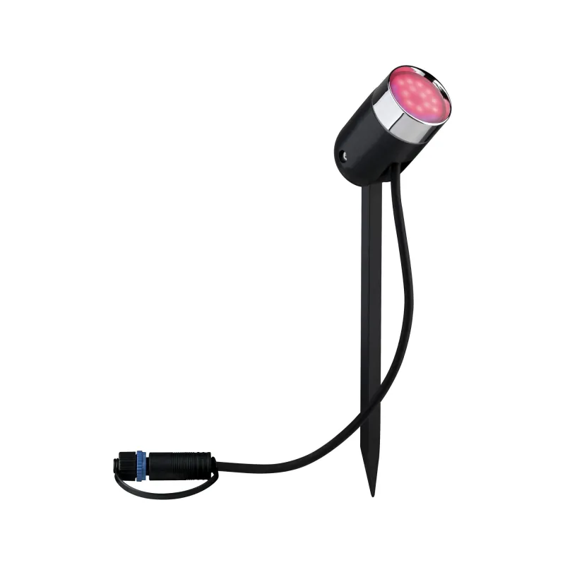 Spot extérieur Plug & Shine color Pike RGBW 4W 24 V IP44 40° Anthra...