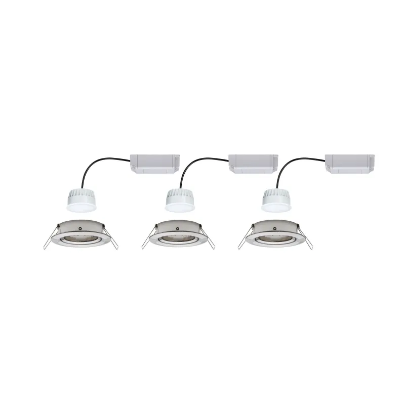 Kit enc Nova Plus ZB Coin gra rond ori LED 3x6W 230V 51mm acier br/...