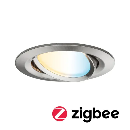 Kit enc Nova Plus ZB Coin tw rond ori LED 1x6W 230V 51mm acier brut...