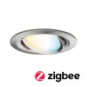 Kit enc Nova Plus ZB Coin tw rond ori LED 1x6W 230V 51mm acier brut...