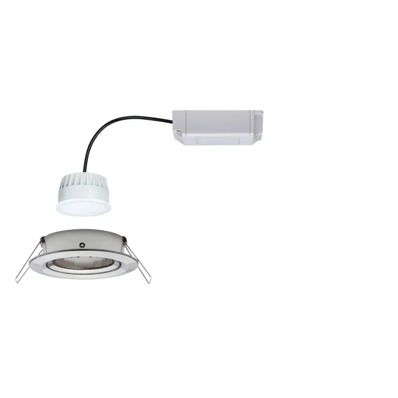 Kit enc Nova Plus ZB Coin tw rond ori LED 1x6W 230V 51mm acier brut...