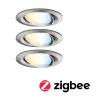 Kit enc Nova Plus ZB Coin tw rond ori LED 3x6W 230V 51mm acier br/a...