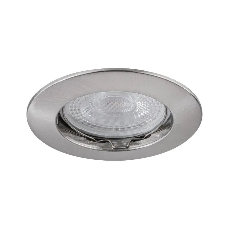 Premium Encastr. fixe max.50W 12V GU5,3 51mm Acier brossé/Alu Zinc ...
