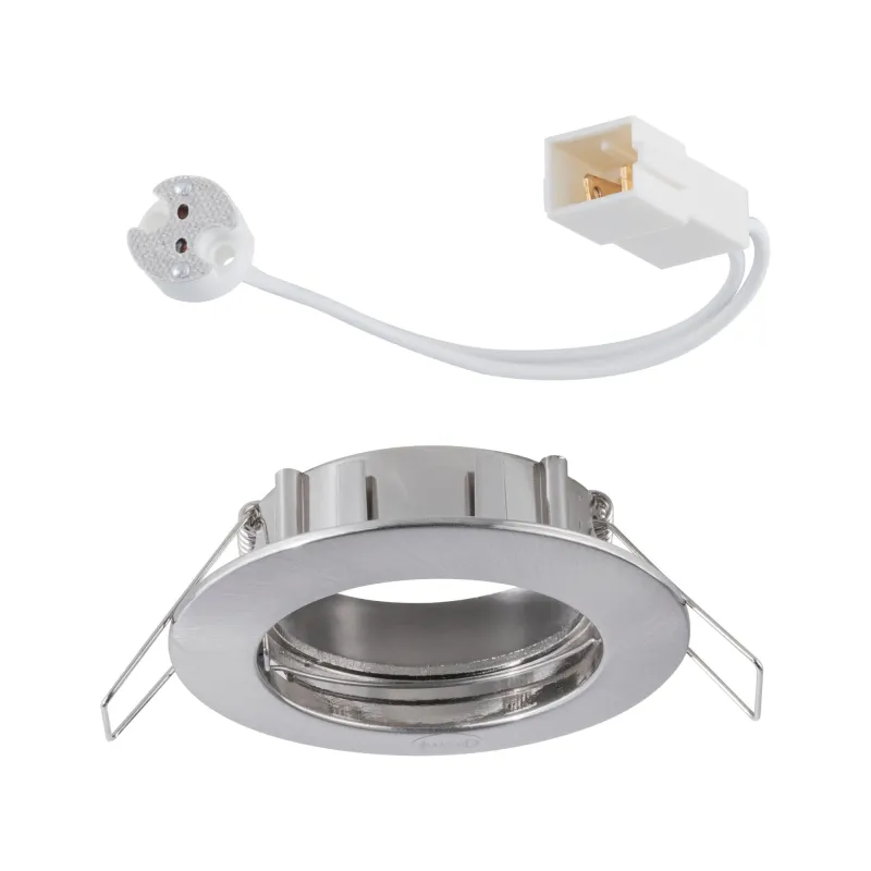 Premium Encastr. fixe max.50W 12V GU5,3 51mm Acier brossé/Alu Zinc ...