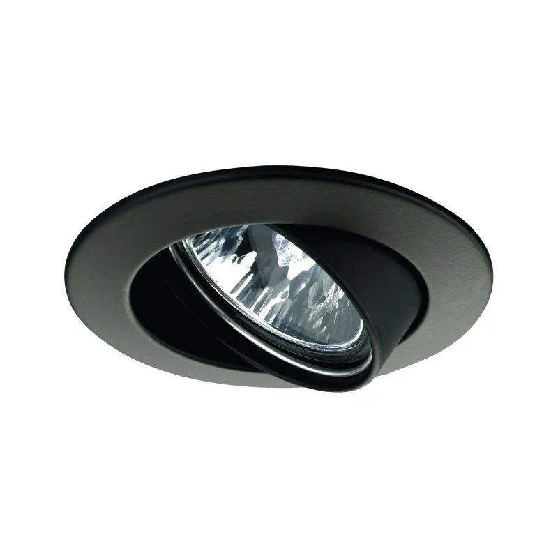 Premium Encastr. orientable max.50W 12V 51mm Noir/Alu Zinc - Pas cher