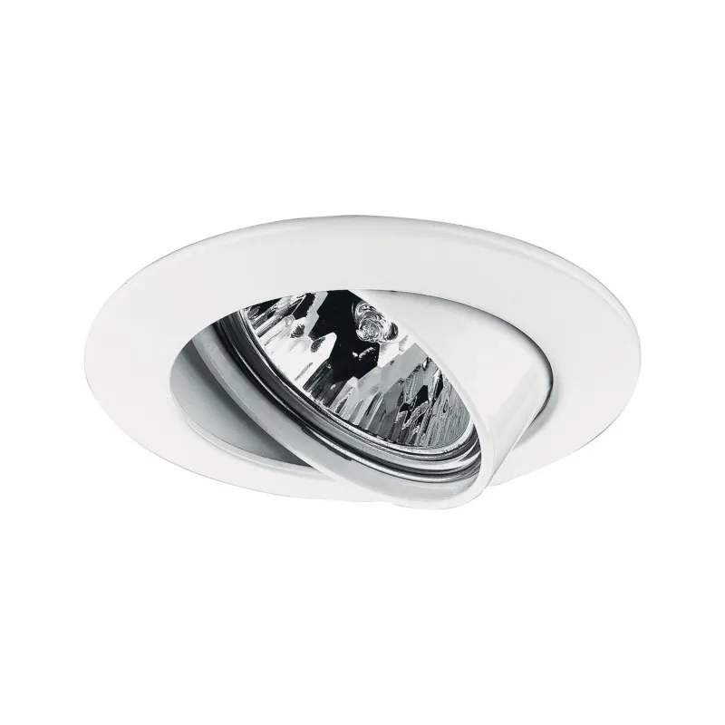 Premium Encastr. orientable max.50W 12V GU5,3 51mm Blanc/Alu Zinc -...