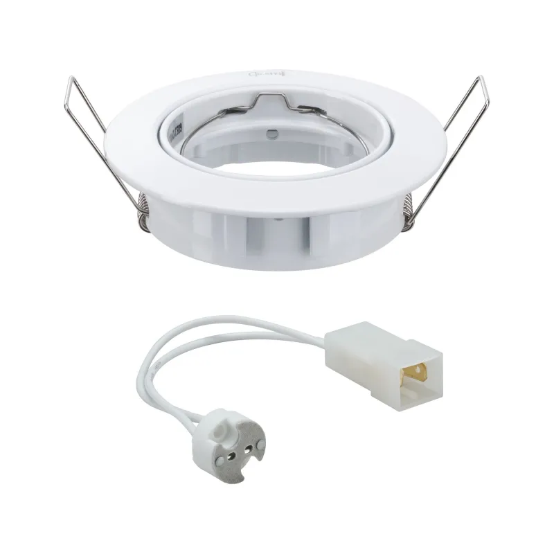 Premium Encastr. orientable max.50W 12V GU5,3 51mm Blanc/Alu Zinc -...