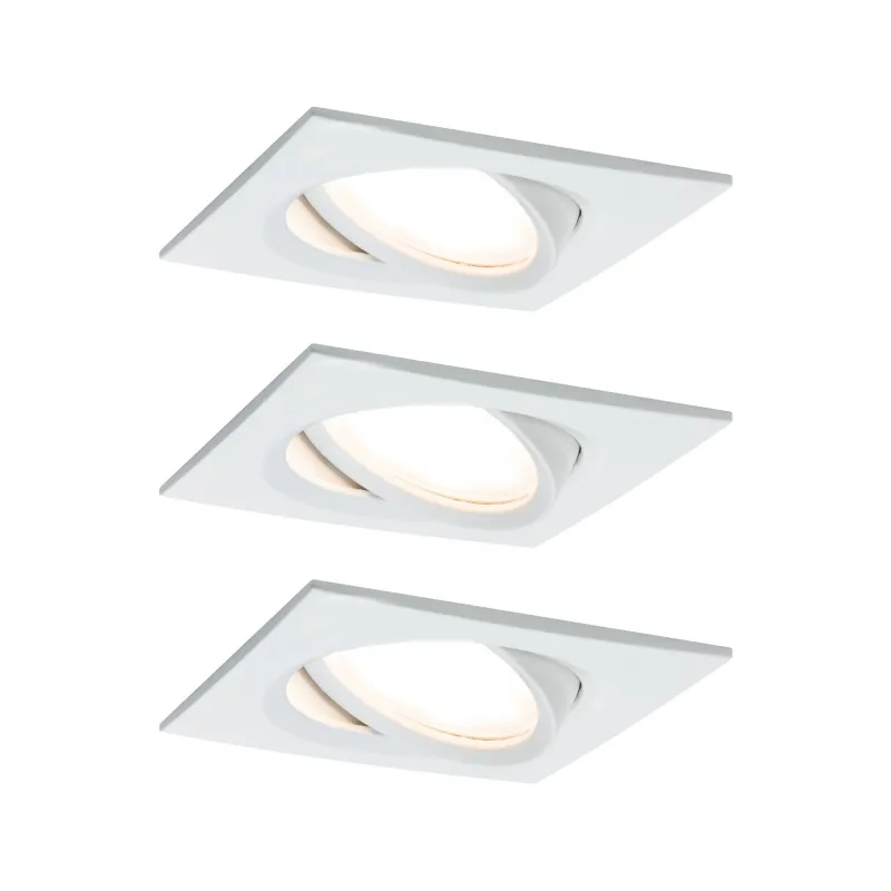Kit enc Nova Plus Coin gra carré orient LED 3x6,8W 633lm 2700K Blc ...
