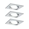 Kit enc Nova Plus Coin gra carré orient LED 3x6,8W 633lm 2700K alu/...