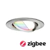 Kit enc Nova Plus ZB Coin RGBW rond ori LED 1x2,5W 230V 51mm acier ...