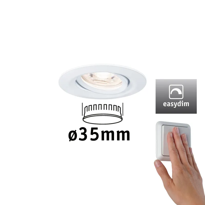 Kit enc Nova mini Plus Coin EasyDim orientable 1x4,2W 2700K 230V bl...