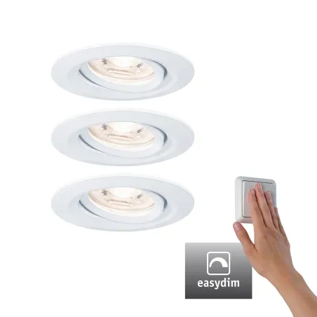 Kit enc Nova mini Plus Coin EasyDim orientable 3x4,2W 2700K 230V bl...