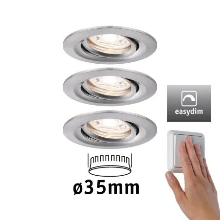 Kit enc Nova mini Plus Coin EasyDim orientable 3x4,2W 2700K 230V Ac...