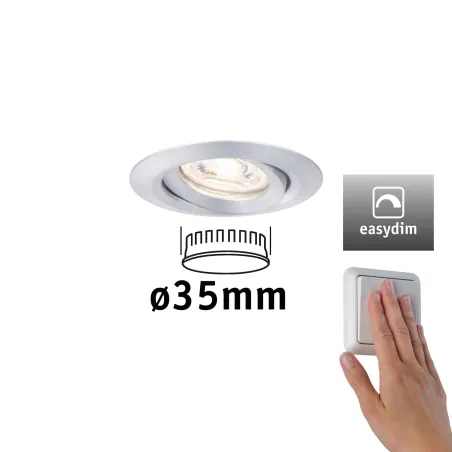 Kit enc Nova mini Plus Coin EasyDim orientable 1x4,2W 2700K 230V Al...