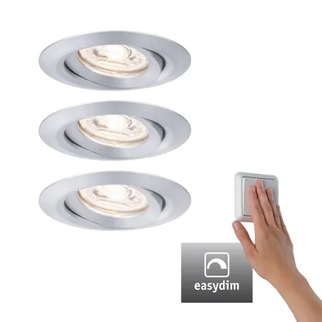 Kit enc Nova mini Plus Coin EasyDim orientable 3x4,2W 2700K 230V Al...