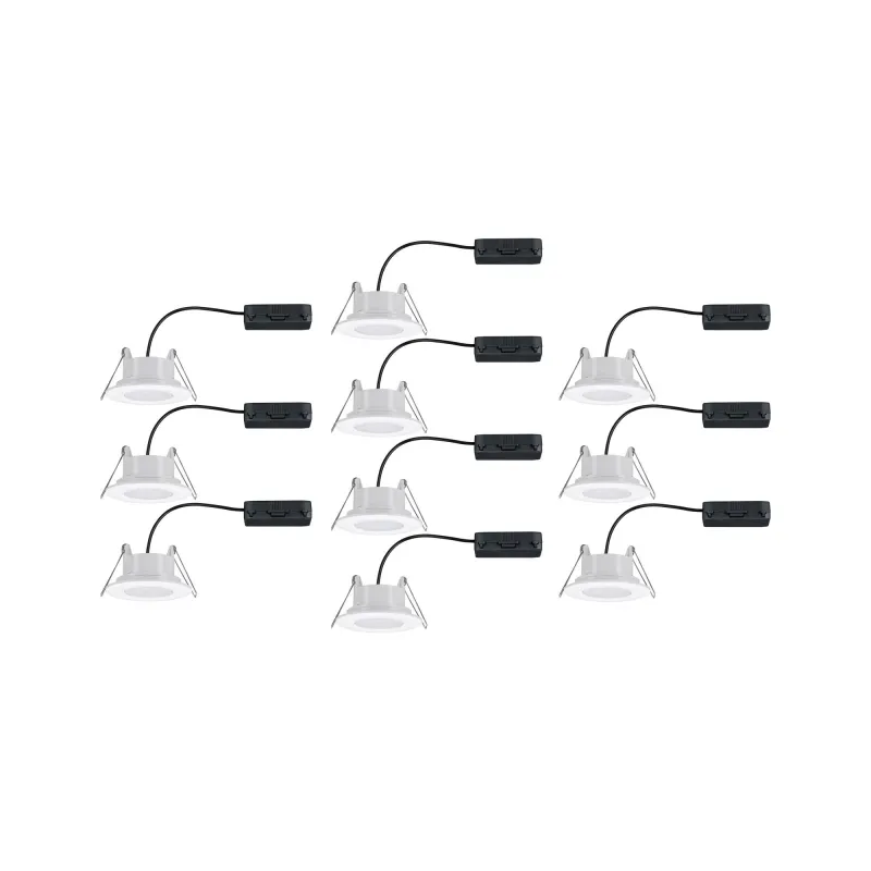 Kit enc Calla IP65 rond orientables LED 10x560lm 4000K 6,5W 230/12V...