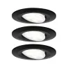 Kit ENC Calla IP65 rond orientables LED 3x680lm 4000K 6W 230V Noir ...