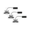 Kit ENC Calla IP65 rond orientables LED 3x680lm 4000K 6W 230V Noir ...