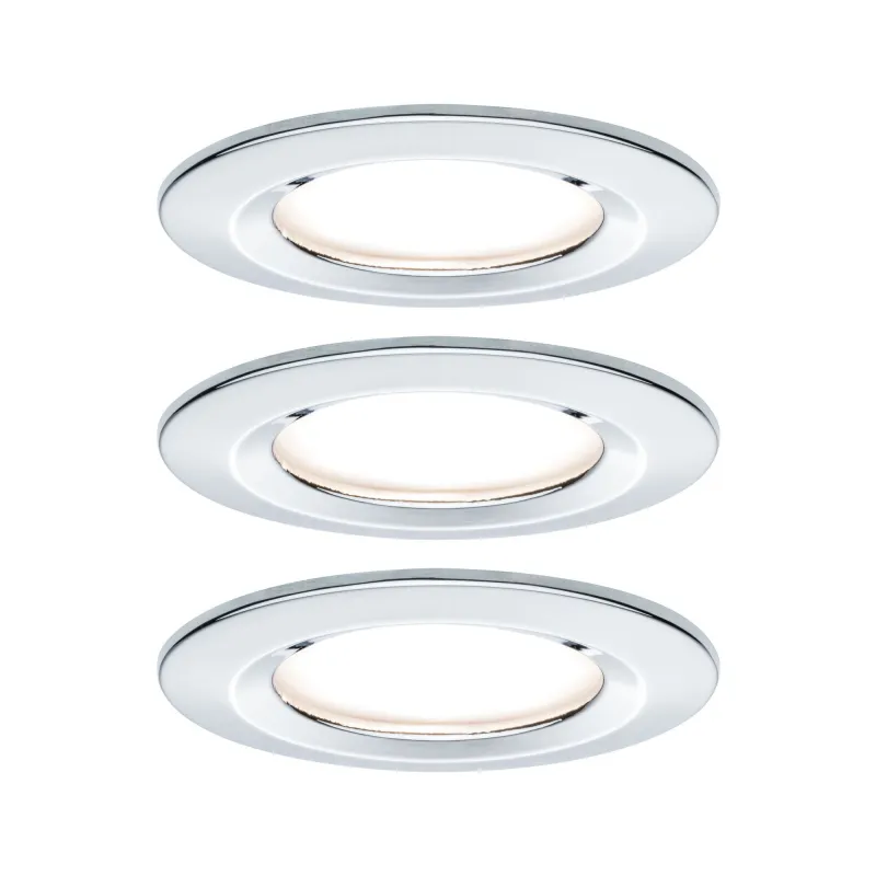 Kit enc Nova rd fixe LED IP44 3 nivgrad 3x6,5W 230V GU10 51mm Chrom...