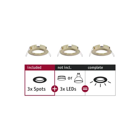 ENC Choose 3 spots fixes max 3x10W Laiton bros alu 230V 51mm - Pas ...