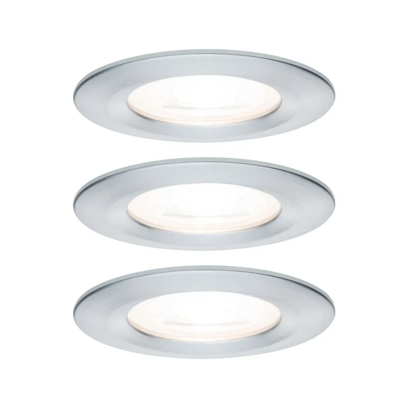 Kit enc Nova rd fixe LED IP44 3 nivgrad 3x6,5W 230V GU10 51mm Alu t...