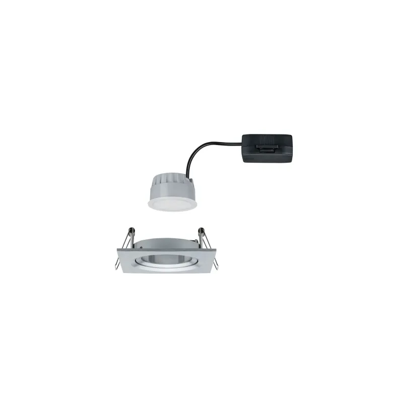 Kit enc Nova Coin 3 niv grad car piv LED 1x6,5W 2700K 230V Alu bros...