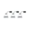Kit enc Nova Coin 3 niv grad car ori LED 3x6,5W 2700K 230V Alu bros...
