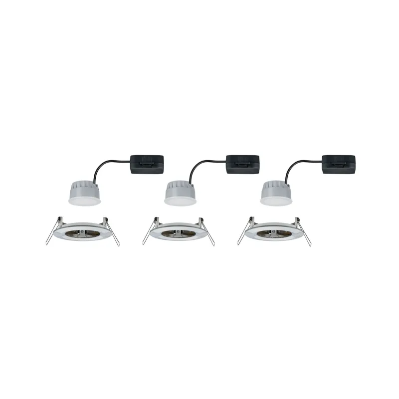 Kit enc Nova Coin 3 niv grad rond fixe LED 3x6,5W 2700K 230V Acier ...