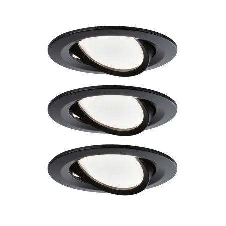 ENC Nova Coin rond orientable LED 3x6,5W 2700K 230V Noir mat/Alu - ...