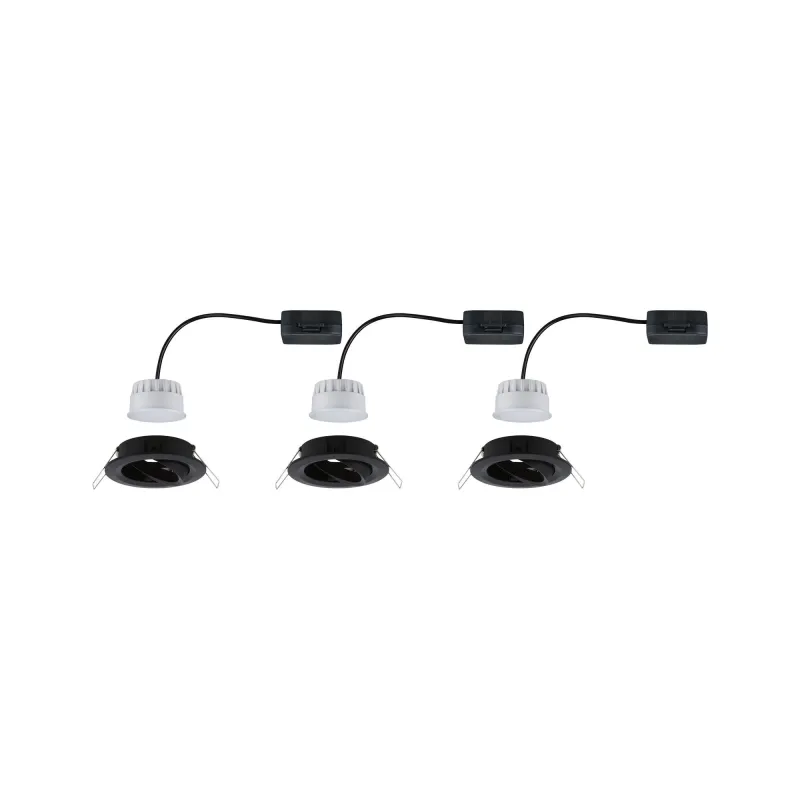 ENC Nova Coin 3 niv grad rond Noir LED 3x6,5W 2700K 230V Noir mat/A...