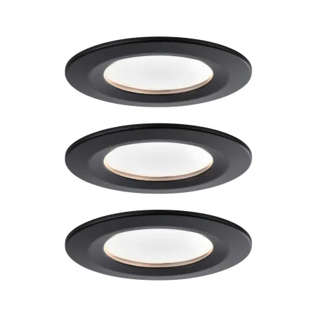 ENC Nova Coin rond fixe LED 3x6,5W 2700K 230V Noir mat/Alu - Pas cher
