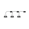 ENC Nova Coin rond fixe LED 3x6,5W 2700K 230V Noir mat/Alu - Pas cher