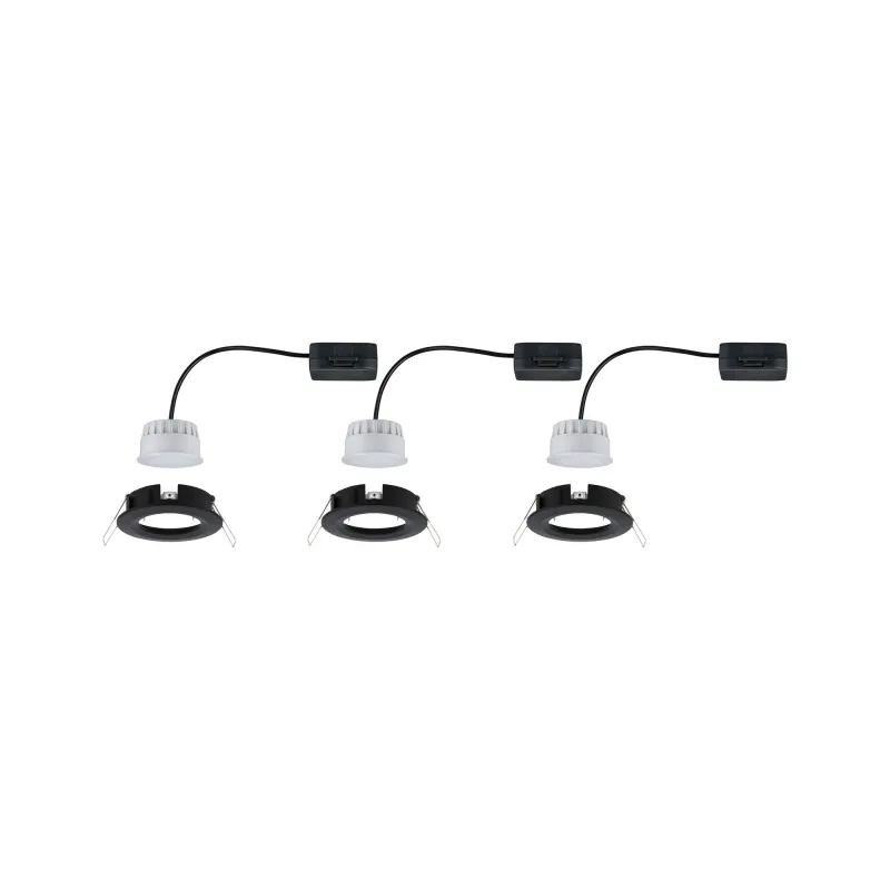 ENC Nova Coin 3 niv grad rond fixe LED 3x6,5W 2700K 230V Noir mat/A...
