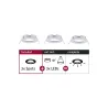 ENC Choose 3 spots fixes max 3x10W Blanc dépoli alu 230V 51mm - Pas...