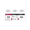 ENC Choose 3 spots orientables max 3x10W 230V 51mm Blanc dépoli alu...