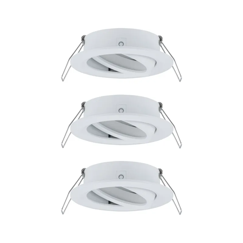 ENC Choose 3 spots orientables max 3x10W 230V 51mm Blanc dépoli alu...