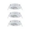 ENC Choose 3 spots orientables max 3x10W 230V 51mm Blanc dépoli alu...