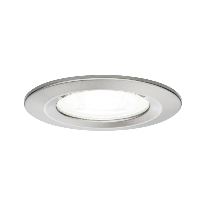 Kit enc Nova rd fixe LED IP44 1x6,5W 4000K 230V GU10 51mm Acier bro...