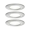Kit enc Nova rd fixe LED IP44 3x6,5W 4000K 230V GU10 51mm Acier bro...