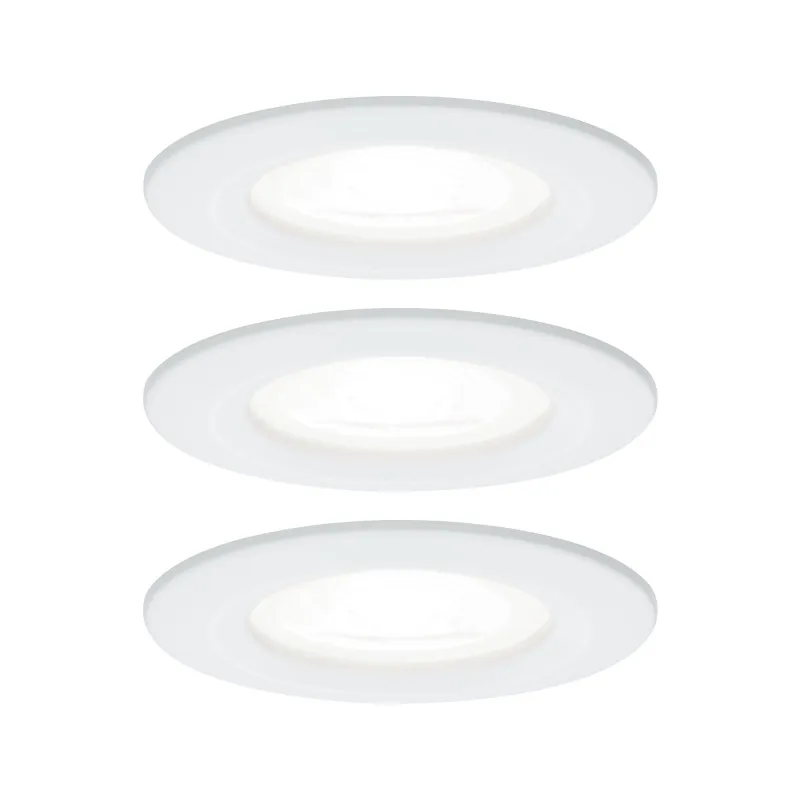 Kit enc Nova rd fixe LED IP44 3x6,5W 4000K 230V GU10 51mm Blanc dép...