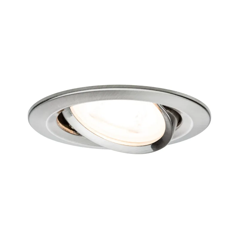 Kit enc Nova rd orientable LED 1x6,5W 2700K 230V GU10 51mm Acier br...