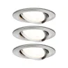 Kit enc Nova rd orientable LED 3x6,5W 2700K 230V GU10 51mm Acier br...